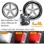 WindGallop Portable Air Compressor Tire Inflator Air Pump for Car Tires DC 12V Tire Pump with Gauge Valve Adaptors LED Light for Automobiles Bike Motorbike Basketball Inflatables (Silver)