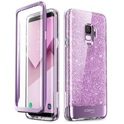 i-Blason Cosmo Series Designed for Galaxy S9 Case, Full-Body Bumper Protective Case with Built-in Screen Protector for Samsung Galaxy S9 2018 Release (Purple)