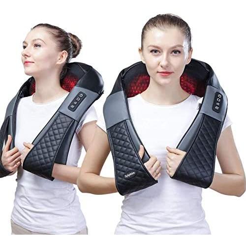 Shiatsu Neck Back Shoulder Massager - Electric Neck and Back Massager with Heat, Deep Tissue 3D Kneading Massage Pillow for Leg, Body Muscle Pain Relief, Used for Home, Office, and Car