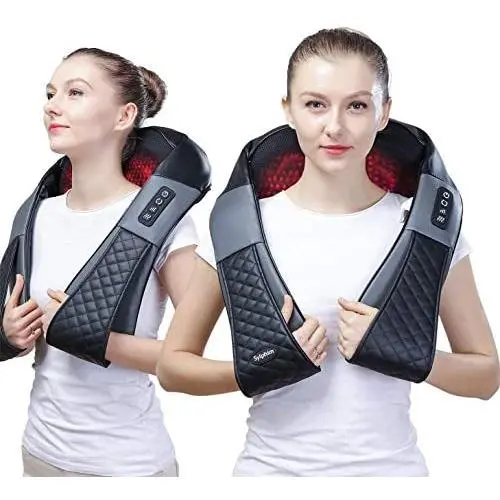 Shiatsu Neck Back Shoulder Massager - Electric Neck and Back Massager with Heat, Deep Tissue 3D Kneading Massage Pillow for Leg, Body Muscle Pain Relief, Used for Home, Office, and Car Shiatsu Neck Back Shoulder Massager - Electric Neck and Back Massager with Heat, Deep Tissue 3D Kneading Massage Pillow for Leg, Body Muscle Pain Relief, Used for Home, Office, and Car
