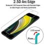 QHOHQ Case for New iPhone SE 2020/iPhone SE2 (4.7 inch) with 2 Pack Screen Protector, Transparent Soft Silicone TPU Anti-Fall Cover - Tempered Glass Film - [9H Hardness] [Anti-Scratch]