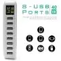 Multi USB Charger Charging Station, slitinto 8-Port USB Charger Station with LCD Display, Desktop USB Station Compatible iPhone X / 8/7 / 7Plus / 6s / 6Plus, iPad, Samsung Galaxy/Note and More Multi USB Charger Charging Station, slitinto 8-Port USB Charger Station with LCD Display, Desktop USB Station Compatible iPhone X / 8/7 / 7Plus / 6s / 6Plus, iPad, Samsung Galaxy/Note and More