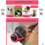 Heele Dog Muzzle Nylon Soft Muzzle Anti-Biting Barking Secure，Mesh Breathable Pets Mouth Cover for Small Medium Large Dogs 4 Colors 4 Sizes