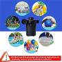 Rongyuxuan Electric Air Pump for Inflatables, 2 in 1 Portable Quick-Fill Air Pump,110V AC & 12V DC Inflator Deflator for Air Mattress, Swimming Rings, Airbeds, Water Toys, with 3Nozzles,Storage Bag