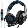 Stereo Gaming Headset PS4 Xbox One S, SADES SA920PLUS Noise Cancelling Over Ear Headphones with Mic, Bass, Soft Memory Earmuffs for PC Laptop Mac Nintendo Switch Games Mobile(Black Blue)