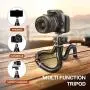 UBeesize Flexible Cell Phone Tripod, Mini Travel Tripod Stand with Wireless Remote Shutter, Universal Adapter Compatible with iPhone, Android, GoPro, DSLR, Action Camera. (Silver) UBeesize Flexible Cell Phone Tripod, Mini Travel Tripod Stand with Wireless Remote Shutter, Universal Adapter Compatible with iPhone, Android, GoPro, DSLR, Action Camera. (Silver)
