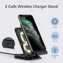 Yootech Wireless Charger Qi-Certified 10W Max Wireless Charging Stand, Compatible with iPhone SE 2020/11/11 Pro/11 Pro Max/XS MAX/XR/XS/X/8, Galaxy S20/Note 10 Plus/S10/S10 Plus(No AC Adapter)