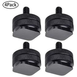 Slow Dolphin 1/4 Inch Hot Shoe Mount Adapter Tripod Screw for DSLR Camera Rig(4Packs)