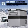 COSTWAY Car Refrigerator, Electric 12V/24V Car Cooler with 3 Levels, LCD Display, Shockproof Design, Travel RV Fridge for Home, Camping, Truck Party (44-Quart)