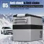 COSTWAY Car Refrigerator, Electric 12V/24V Car Cooler with 3 Levels, LCD Display, Shockproof Design, Travel RV Fridge for Home, Camping, Truck Party (44-Quart)