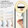 Selfie Ring Light 3 Light Modes, Clip On Phone Camera Selfie LED Fill Light Rechargeable, Adjustable Brightness Selfie Circle Light Compatible for iPhone, iPad, Android, Tablet, Laptop Selfie Ring Light 3 Light Modes, Clip On Phone Camera Selfie LED Fill Light Rechargeable, Adjustable Brightness Selfie Circle Light Compatible for iPhone, iPad, Android, Tablet, Laptop