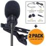 SoLID (TM) Lavalier Lapel Microphone 2 Pack Complete Set Omnidirectional Mic for Desktop PC Computer, Mac, Smartphone, iPhone, GoPro, DSLR, Camcorder for Podcast, YouTube, Vlogging, and DJs