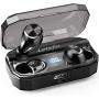 Wireless Earbuds, Letsfit IPX6 Waterproof, 80H Playtime with Wireless Charging Case, Bluetooth 5.0 Headphones Deep Bass Stereo Earphones in-Ear Built-in Mic for Sports