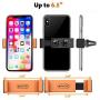 BESTRIX Phone Vent Holder Cell Phone Mount Holder for Car with Double Clamp Grip, Compact & Durable for iPhone, Galaxy and All Smartphones Up to 6.5"