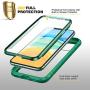 Diaclara iPhone 11 Case, Full Body Rugged Case with Built-in Touch Sensitive Anti-Scratch Screen Protector, Soft TPU Bumper Case Cover Clear Designed for iPhone 11 6.1" (Green and Clear)