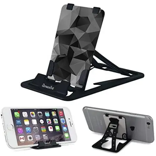 Pocket-Size Slim-Pro Stand by Amusent, Ultra Slim Portable Phone Stand, Foldable Kickstand, Sturdy, Adjustable, Multi-Angled, Compatible w/iPhone, Smartphones & Tablets Pocket-Size Slim-Pro Stand by Amusent, Ultra Slim Portable Phone Stand, Foldable Kickstand, Sturdy, Adjustable, Multi-Angled, Compatible w/iPhone, Smartphones & Tablets