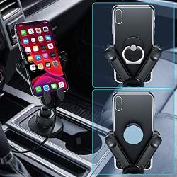 Kungber Cup Holder Phone Mount, (2-Phone) Cup Phone Holder for Car Phone Mount Multifunction Compatible with Phone Ring Holder