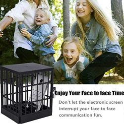 OutTop(TM) Mobile Phone Jail Cell Phones Prison Lock Up Safe Smartphone Stand Holders Classroom Home Table Office Storage Gadget -Family Time for Party Fun (Black)