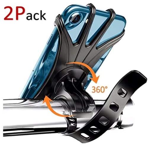 Tropiz Bike Phone Mount, 360° Rotation Bike Phone Holder, Adjustable Handlebar Cradle for iPhone 11/XR/XS Max/X, 6/6S/7/8 Plus, Galaxy S10/S9/S8/S7, Pixel, Any Smartphone 4 to 6 Inches