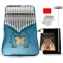 Kalimba,Thumb Piano,17Key Portable Well Made Musical Instrument,Great Gift For Kids Adult Beginners Blue Butterfly (BLUE) Kalimba,Thumb Piano,17Key Portable Well Made Musical Instrument,Great Gift For Kids Adult Beginners Blue Butterfly (BLUE)