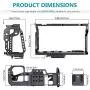 Neewer Camera Cage Compatible with BMPCC 4K and 6K Blackmagic Design Pocket Cinema Camera 4K and 6K with Quick Shoe Plate and Cold Shoe Neewer Camera Cage Compatible with BMPCC 4K and 6K Blackmagic Design Pocket Cinema Camera 4K and 6K with Quick Shoe Plate and Cold Shoe