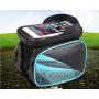 ZFF Travel Waterproof Bicycle Bag Tube Bag Mountain Bike Saddle Bag Bicycle Riding Equipment 6.2 Inch Mobile Phone Bag Accessories