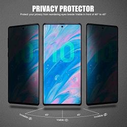 Galaxy Note 10 Plus Privacy Screen Protector, Frozen ic 3D Curved [2020 Upgrade Version] Anti-spy Tempered Glass Screen Film 9H Hardness Anti-Scratch Anti-Peep Shield,For Samsung Galaxy Note 10 Plus