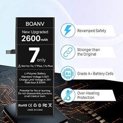 2600mAh Battery for iPhone 7 (Upgraded), BOANV Ultra High Capacity Replacement 0 Cycle Battery, with Professional Replacement Tool Kits - 12 Months Warranty