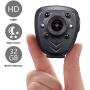 Mini Body Camera HD1080P Video Recorder Built-in 32GB Memory Card, Wearable Police Hidden Spy Cam with Night Vision, Pocket Clip for Office, Law Enforcement, Security Guard, Home, Car, Bike, Hiking