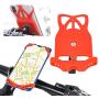 Enrilior GUB P8 Bicycle Silicone Mobile Phone Holder Cellphone Bracket Support for Motorcycle(Red)