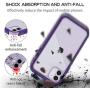 OTBBA iPhone 11 Case, Full-Body with Built-in Screen Protector Heavy Drop Protection Shock Absorption Cover Case Designed for iPhone 11-6.1 inch (Purple-Clear)
