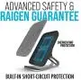 RAIGEN Wireless Charging Stand + Fast Charge AC Adapter Modern Fabric Canvas Design 7.5W for iPhone Xs MAX XR X 8 Plus, 10W for Samsung Galaxy S10 S9 S8 S7 Note 9/8 (Charcoal)