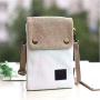 Gcepls Canvas Small Cute Crossbody Women Cell Phone Purse Wallet Bag (Milk White)