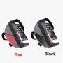 MOOZO Bike Handlebar Bag, Bike Phone Holder, Waterproof Bicycle Top Tube Pouch Pannier Cycling Frame Bags Bike Phone Mount Stand for iPhone Xs MAX XR X 8 7 6 6S Plus Samsung LG Smartphones Below 6