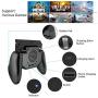 Mobile Game Controller for PUBG Controller with Portable Charger Cooling Fan Mobile Controller for PUBG Gamepad L1R1 Trigger Joystick Adjustable Size 4 in 1 Gamepad for Smart Phone Android & iOS Phone