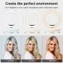 10.2 inch Selfie Ring Light with Tripod Stand & 2 Phone Holders, Anbes Dimmable Led Camera Ringlight for Photography/Makeup/Live Stream Video/YouTube, Compatible with iPhone/Android 10.2 inch Selfie Ring Light with Tripod Stand & 2 Phone Holders, Anbes Dimmable Led Camera Ringlight for Photography/Makeup/Live Stream Video/YouTube, Compatible with iPhone/Android