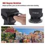 TYCKA Fluid Video Tripod Head Camera Fluid Drag Pan Head with Quick Release Plates 1/4" and 3/8" Screws Mounting for DSLR Cameras, Camcorder, Monopod and Tripods