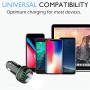 CAM2 Car Charger USB 45W 2-Port Compact Type C Car Charger with 27W PowerDelivery PD 2 and 18W Quick Charge 3.0 with LED for iPad Pro, iPhone XS/Max/XR/X/8/7, Pixel 3/2/XL, Galaxy S6/Edge and More