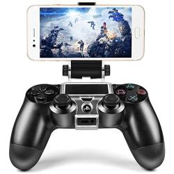 ICESPRING Phone Clip Holder Clamp Mount Stand Bracket for Playstation 4 Slim Pro PS4 Wireless Controller