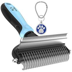 Dog Brush and Cat Brush – 2 Sided Pet Grooming Tool for Deshedding, Mats & Tangles Removing – No More Nasty Shedding and Flying Hair