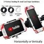 Universal Bike Phone Mount Motorcycle Phone Holder with 2 Adjustable Anti Shake Silicone Bands Fits Most Bicycle Handlebars, Stem Compatible for All Smartphones iPhone X XR 6 7 8 Plus Galaxy S10 S9 S8