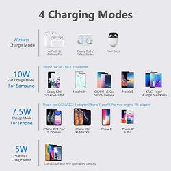 Yootech Wireless Charger,Qi-Certified 10W Max Fast Wireless Charging Pad Compatible with iPhone SE 2020/11/11 Pro/11 Pro Max/XR/XS/X/8,Samsung Galaxy S20/Note 10/S10/S9,AirPods Pro(No AC Adapter)