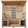 Radiant Saunas 4-Person Cedar Infrared Sauna with 9 Carbon Heaters, Chromotherapy Lighting, Oxygen Ionizer, Music System