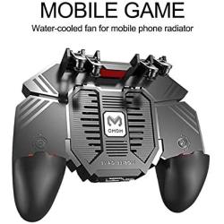 SBQF AK77 PUBG Controller Helper Mobile Phone Radiator Six Fingers Linkage Game Button Physical Compression Quick Shooting Handle (Color : No Battery)