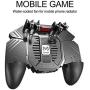 SBQF AK77 PUBG Controller Helper Mobile Phone Radiator Six Fingers Linkage Game Button Physical Compression Quick Shooting Handle (Color : No Battery)