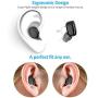 Single Ear Wireless Earbud Bluetooth Headset in-ear Mini Invisible Bluetooth Headphone Business Earphone with Mic 6-Hour Playtime Magnetic USB Charging Dock One-button Control Sweatproof Sport Earbuds