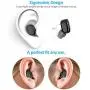 Mini Wireless Earbud Single Ear Bluetooth Earpiece Invisible in-Ear Business Bluetooth Headphone Headset with Mic 6-Hour Playtime Magnetic USB Charging Dock Sweatproof Sport Earphone (Black)