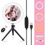 Samuyang 10" Selfie Ring Light with Tripod Stand & Phone Holder,Mini Desktop LED Portable Dimmible Makeup Ringlight for Photography, Pictures,Live Stream, YouTube Video, Shooting,TikTok Samuyang 10" Selfie Ring Light with Tripod Stand & Phone Holder,Mini Desktop LED Portable Dimmible Makeup Ringlight for Photography, Pictures,Live Stream, YouTube Video, Shooting,TikTok