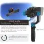 Hohem iSteady Mobile Plus 3-Axis Smartphone Gimbal, 280g Payload, Trigger Button, Hohem Gimbal App, Upgraded Balancing Arm Design Supported Bigger Mobile Phone, W/PERGEAR Extension Stick
