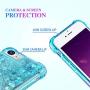 Ruky iPhone 6 6S 7 8 Case, iPhone SE 2020 Case, Gradient Quicksand Series Glitter Bling Flowing Liquid Floating TPU Bumper Cushion Protective Case for iPhone 6/6s/7/8/SE 2020 4.7 inches (Teal Purple)